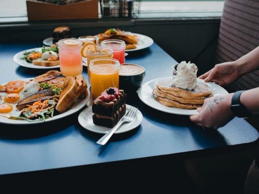 Eatology assorted breakfasts with pancakes