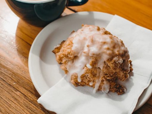 Eatology scone and cappucino